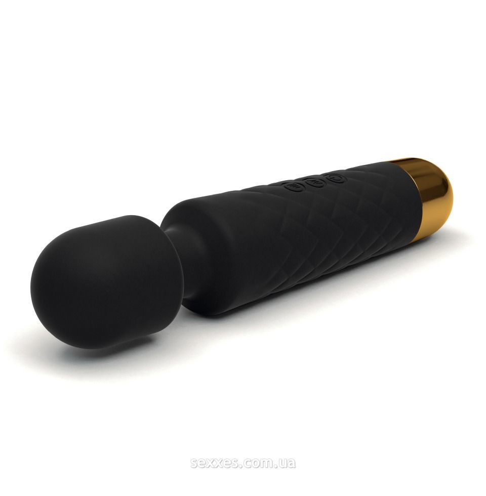 Минивибромассажер Dorcel Wand Wanderful Black мощный, водонепроницаемый, 18 режимов работы