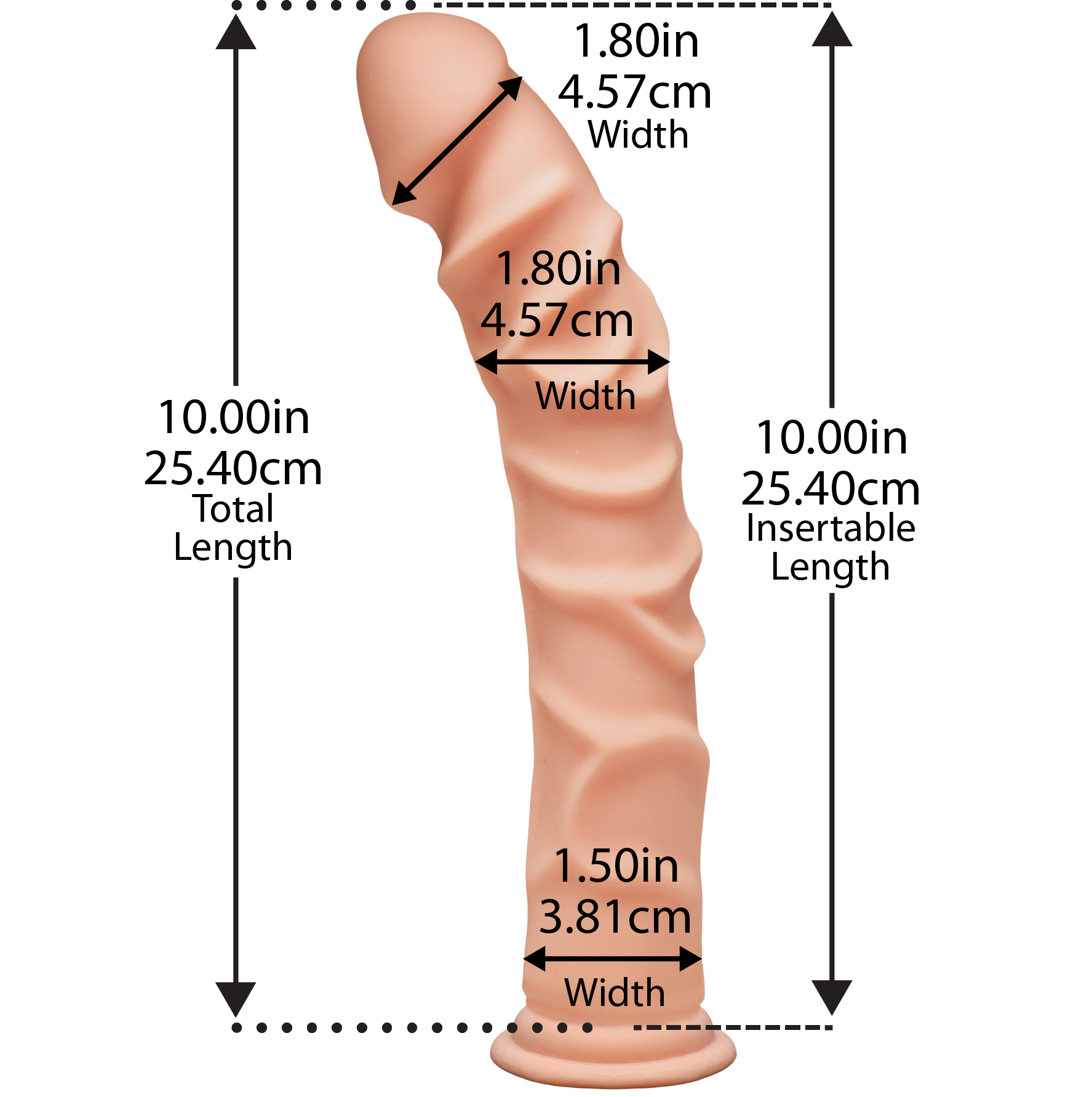 Фаллоимитатор Doc Johnson The D - Ragin D - 10 Inch Without Balls - ULTRASKYN, диаметр 3,8см