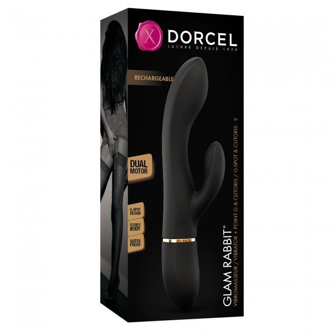 Вибратор кролик Dorcel GLAM RABBIT, гибкий ствол, стимуляция точки G, 2 мотора