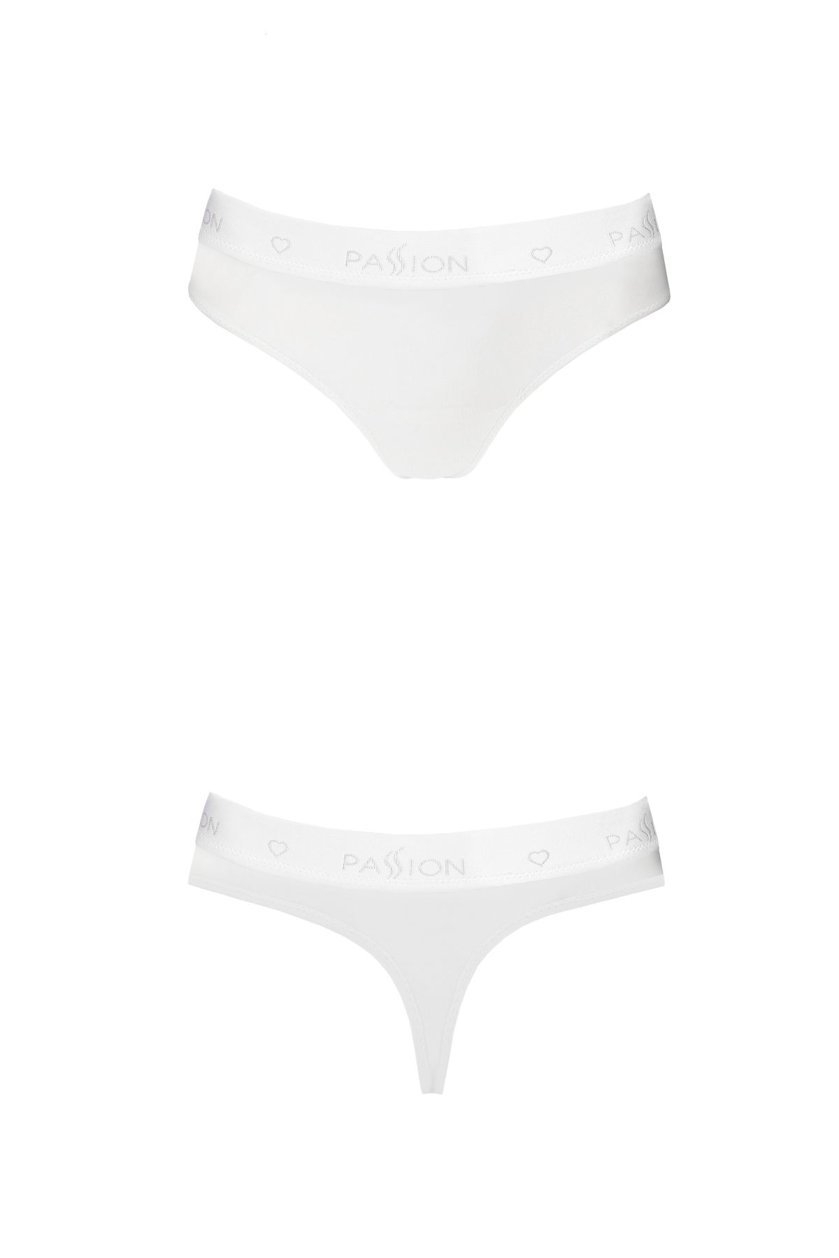 Трусики-бразилиана из хлопка Passion PS005 PANTIES white, size L