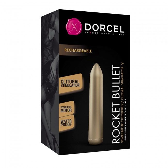 Перезаряжаемая вибропуля Dorcel Rocket Bullet Gold