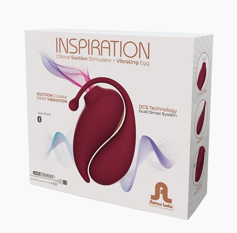 Смарт игрушка Adrien Lastic Inspiration: виброяйцо и вакуумный клиторальный стимулятор с управление