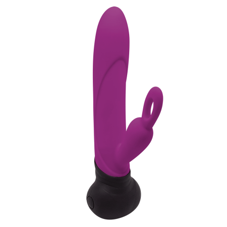 Вибратор с вращением ствола Adrien Lastic Mini Bonnie с петелькой для пальчика