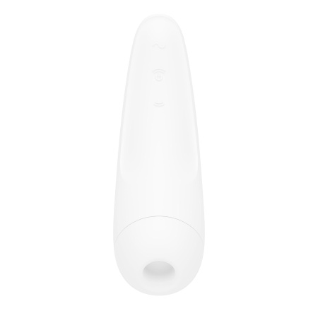 Вакуумный клиторальный стимулятор Satisfyer Curvy 2+ White с управлением через интернет