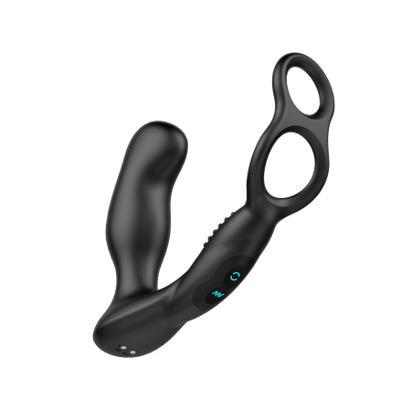 Массажер простаты Nexus Revo Embrace с вращающейся головкой и с эрекционным кольцом + пульт ДУ