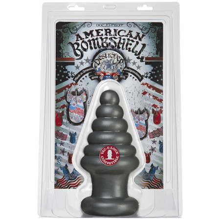 Анальная пробка для фистинга Doc Johnson American Bombshell Destroyer Gun Metal, диаметр 10,7см