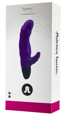 Вибратор рельефный Adrien Lastic Typhoon Purple со стимуляцией точки G, два мотора