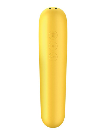 Смарт вибратор и вакуумный стимулятор 2-в-1 Satisfyer Dual Love Yellow